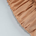 Elegant Ruched Halter Midi Dress H6652