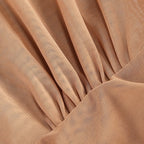 Elegant Ruched Halter Midi Dress H6652