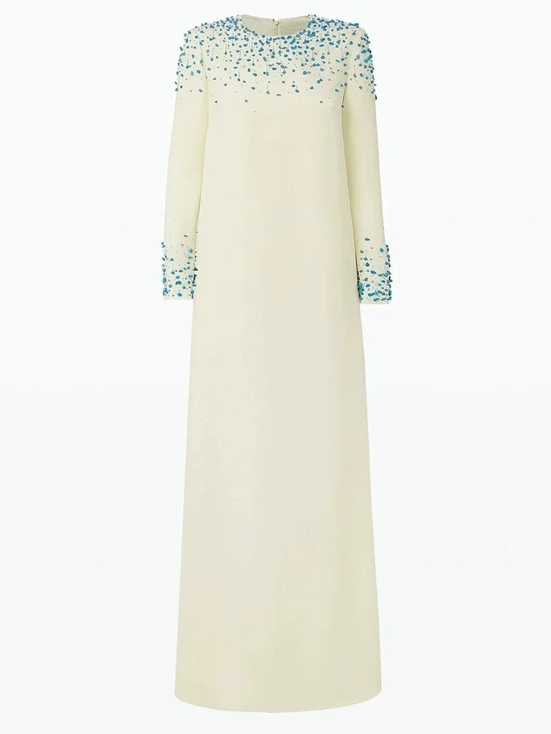 Embellished Long Sleeve Maxi Dress H6581