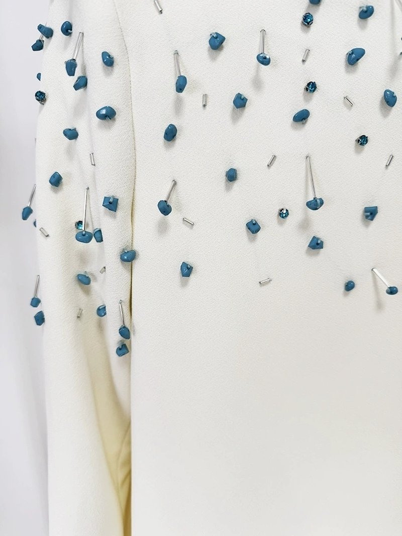 Embellished Long Sleeve Maxi Dress H6581