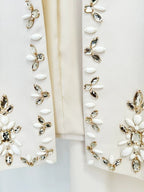 Embroidered Beige Cocktail Dress Set H6465