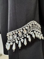 Embroidered Black Tuxedo Suit H7005