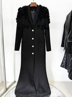Embroidered Floral Long Sleeve Gown H6461