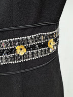 Embroidered Lapel Long Trench Coat H7046