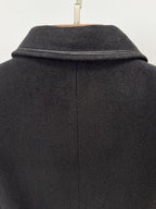 Embroidered Lapel Long Trench Coat H7046
