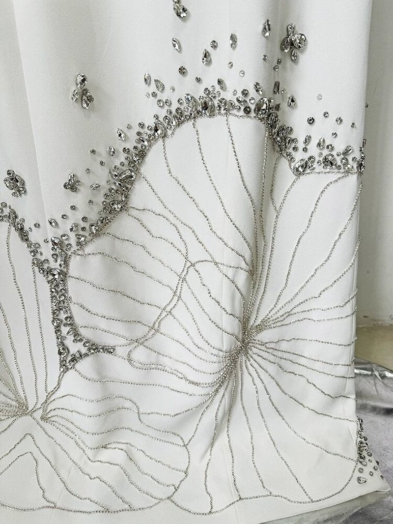 Embroidered Long Sleeve Gown H6580