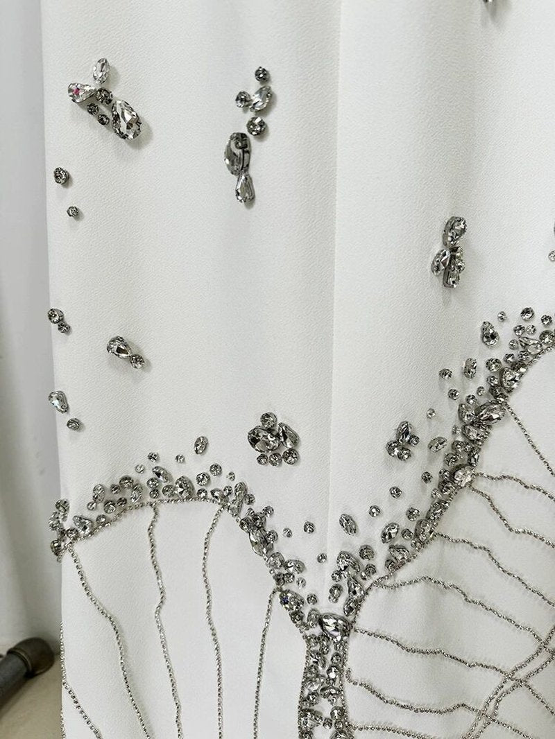 Embroidered Long Sleeve Gown H6580