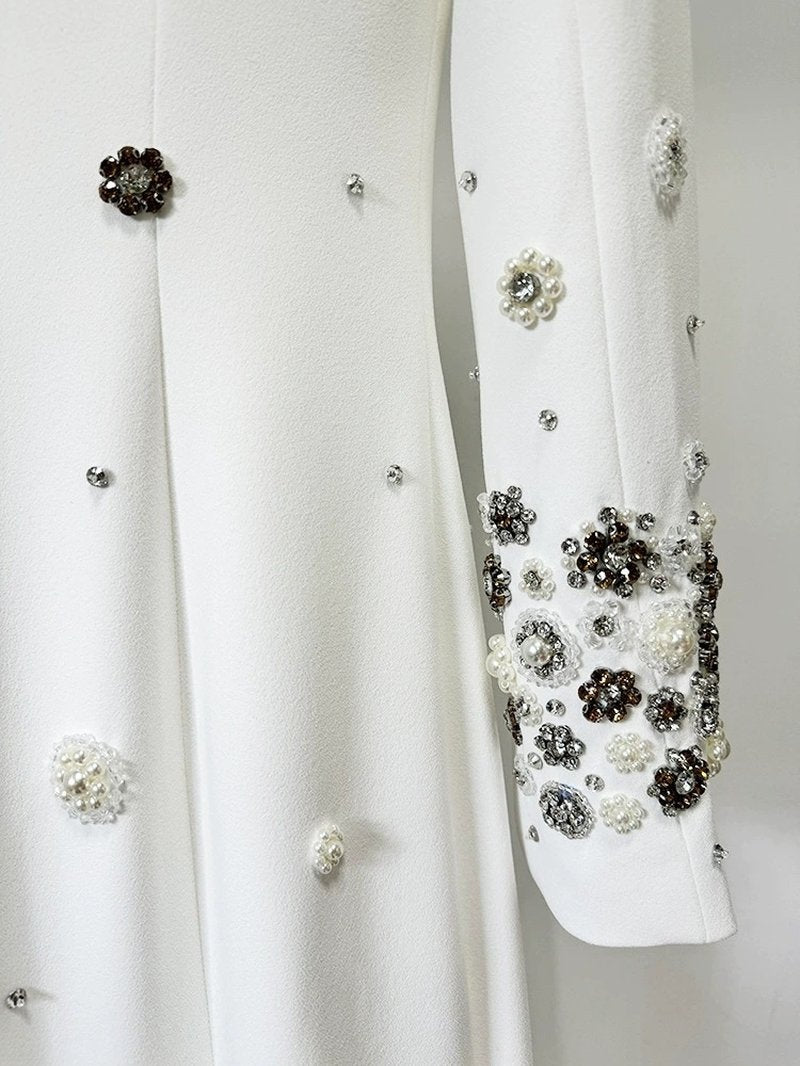 Embroidered Long Sleeve Maxi Dress H6610