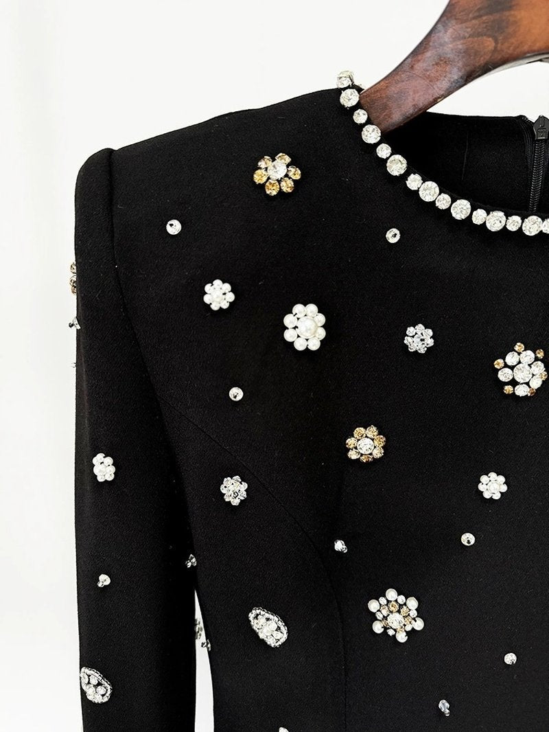 Embroidered Long Sleeve Maxi Dress H6610