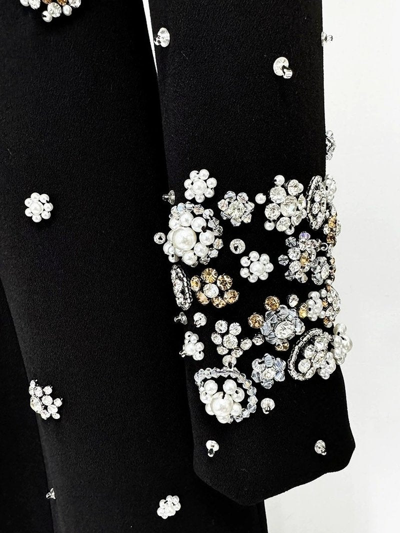 Embroidered Long Sleeve Maxi Dress H6610
