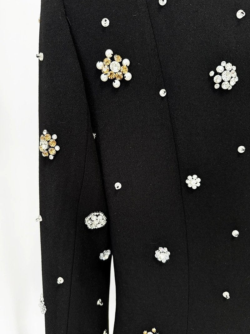 Embroidered Long Sleeve Maxi Dress H6610