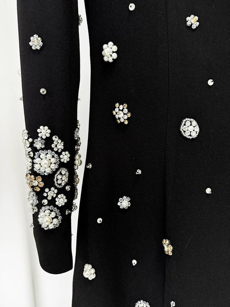 Embroidered Long Sleeve Maxi Dress H6610