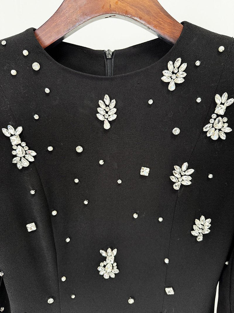Embroidered Long Sleeve Maxi Dress H6689