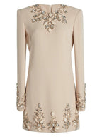 Embroidered Long Sleeve Mini Dress H6462