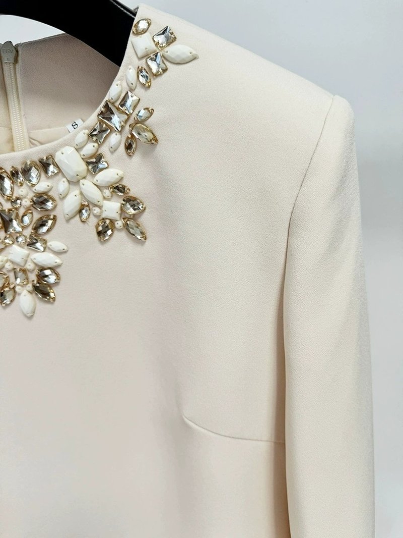 Embroidered Long Sleeve Mini Dress H6462