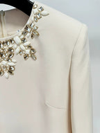 Embroidered Long Sleeve Mini Dress H6462
