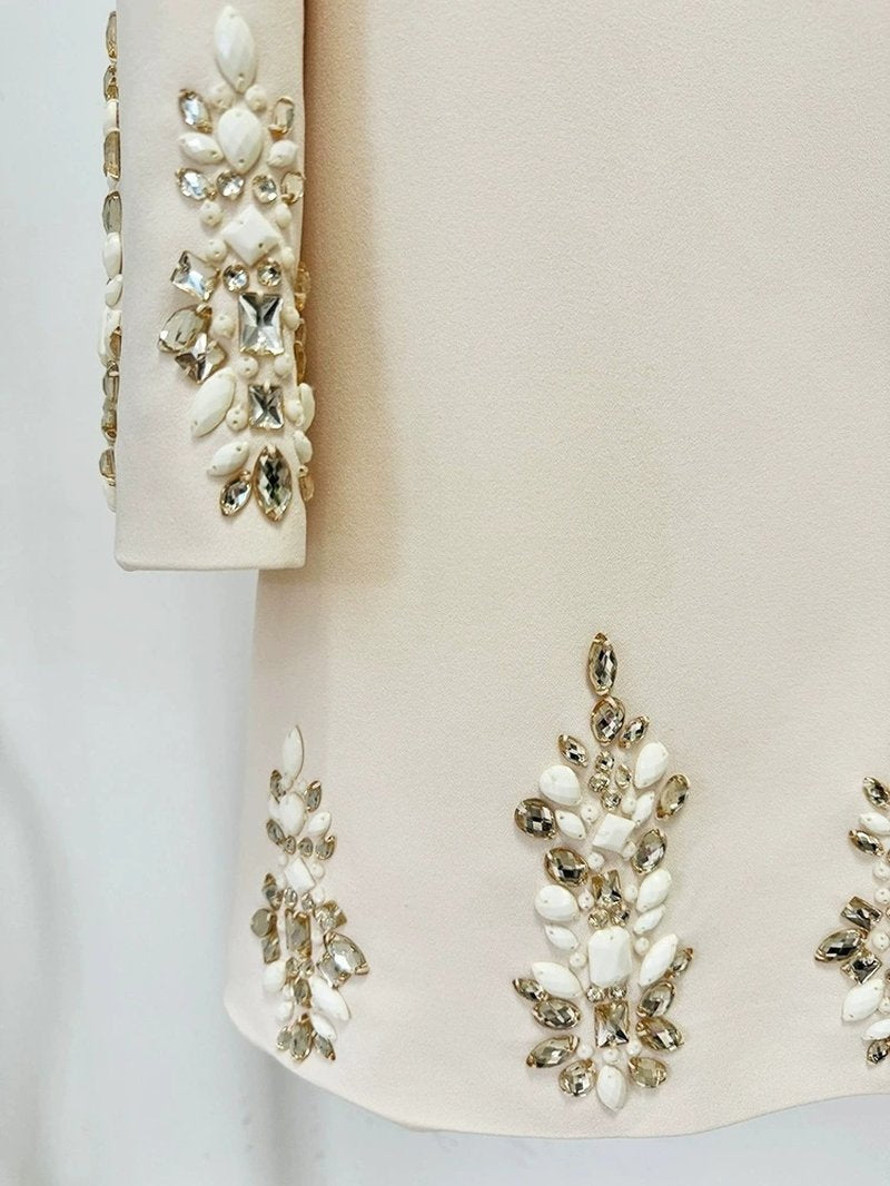 Embroidered Long Sleeve Mini Dress H6462