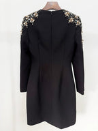 Embroidered Shoulder Flare Sleeve Dress H6632