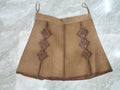 Embroidered Suede Mini Skirt H062
