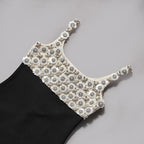 Fashion Embroidered Top Black Mermaid Gown H7156