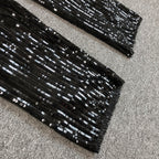 Feathered Off-Shoulder Sequin Jumpsuit H6419