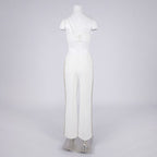 Floral Embellished Strapless Top & Pants Set H6865