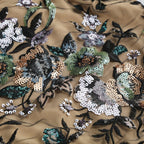 Floral Embroidered High Neck Maxi Dress H6889