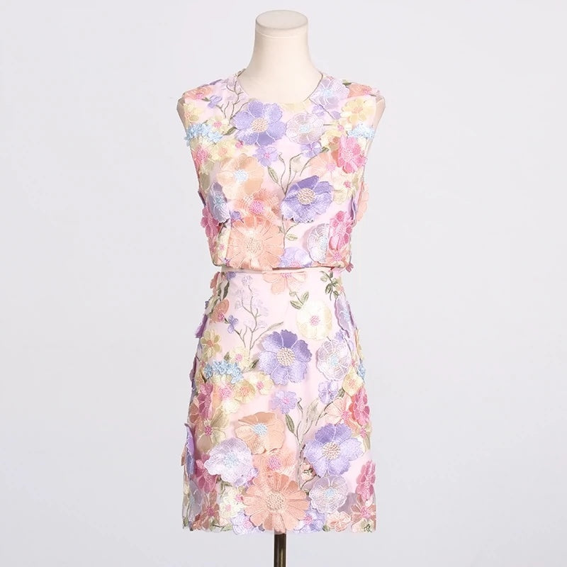 Floral Embroidered Two-Piece Set H6271