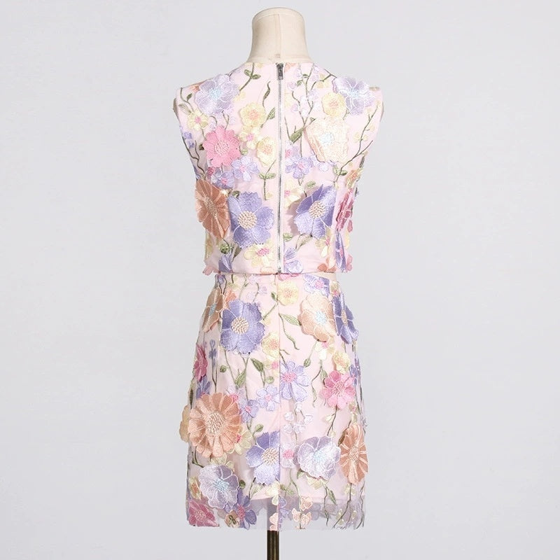Floral Embroidered Two-Piece Set H6271