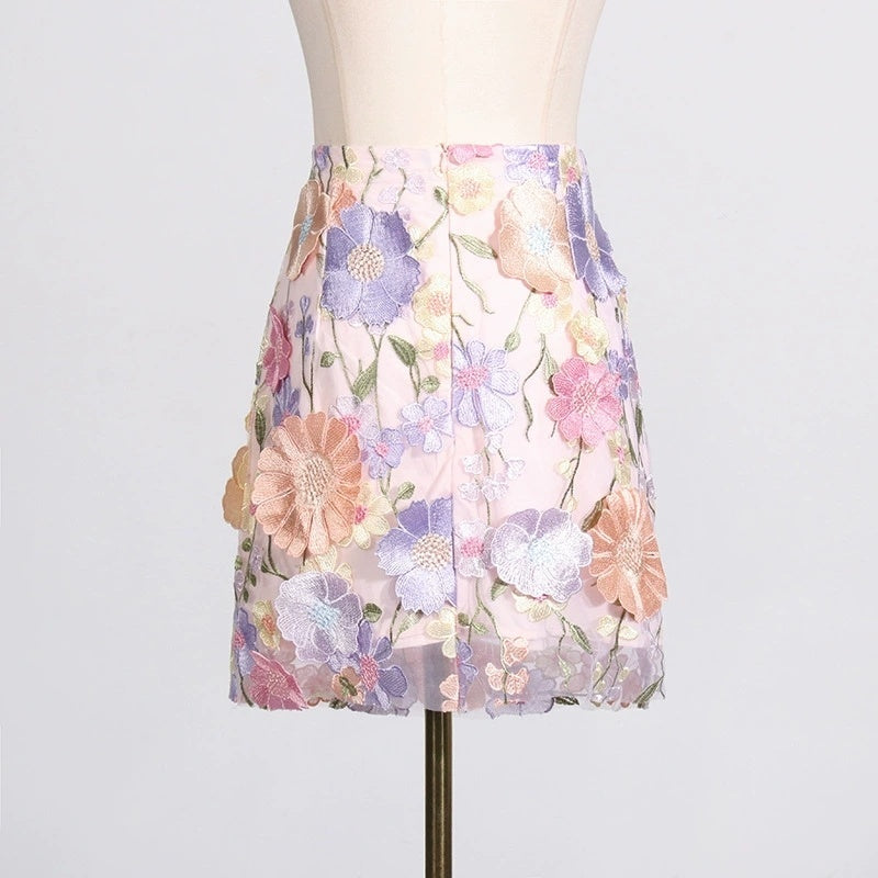 Floral Embroidered Two-Piece Set H6271