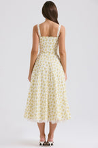 Floral Print Corset Midi Dress H6393
