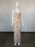 Floral Print Sleeveless Maxi Dress H6679