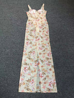 Floral Print Sleeveless Maxi Dress H6679