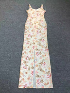 Floral Print Sleeveless Maxi Dress H6679