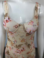 Floral Print Sleeveless Maxi Dress H6679