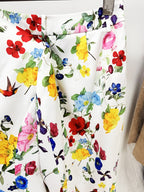 Floral Print Suit Set with Gold Trim H6661
