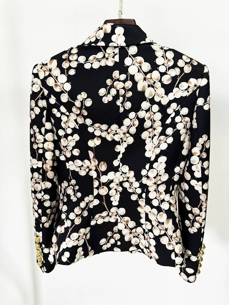 Floral Print Wide Leg Suit Set H6500