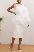 Floral Ruffle Off Shoulder Midi Dress H6338