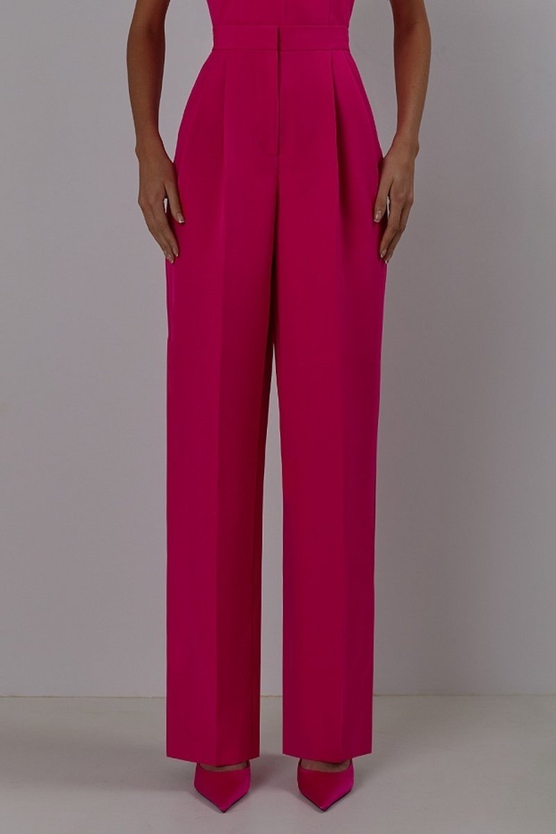 Fuchsia Feathered Blazer Gown Set H6251