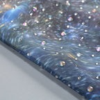 Galaxy Print Long Sleeve Mermaid Dress H6557