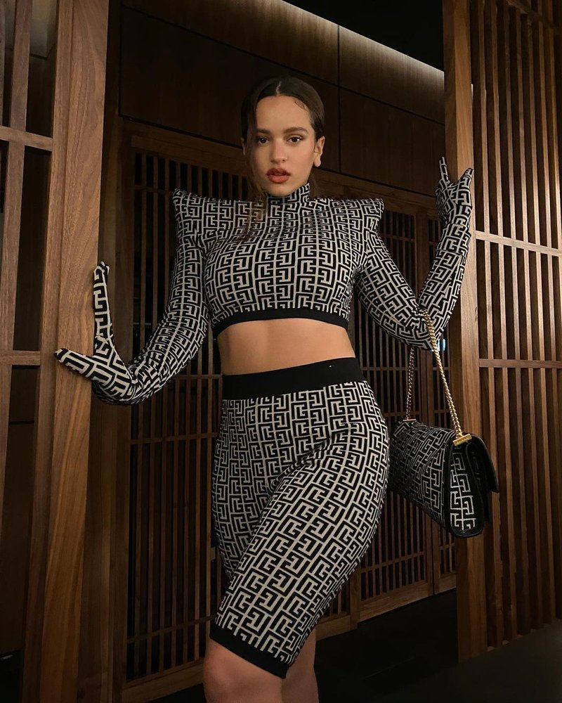 Geometric Print Crop Top & Biker Shorts Set H3186
