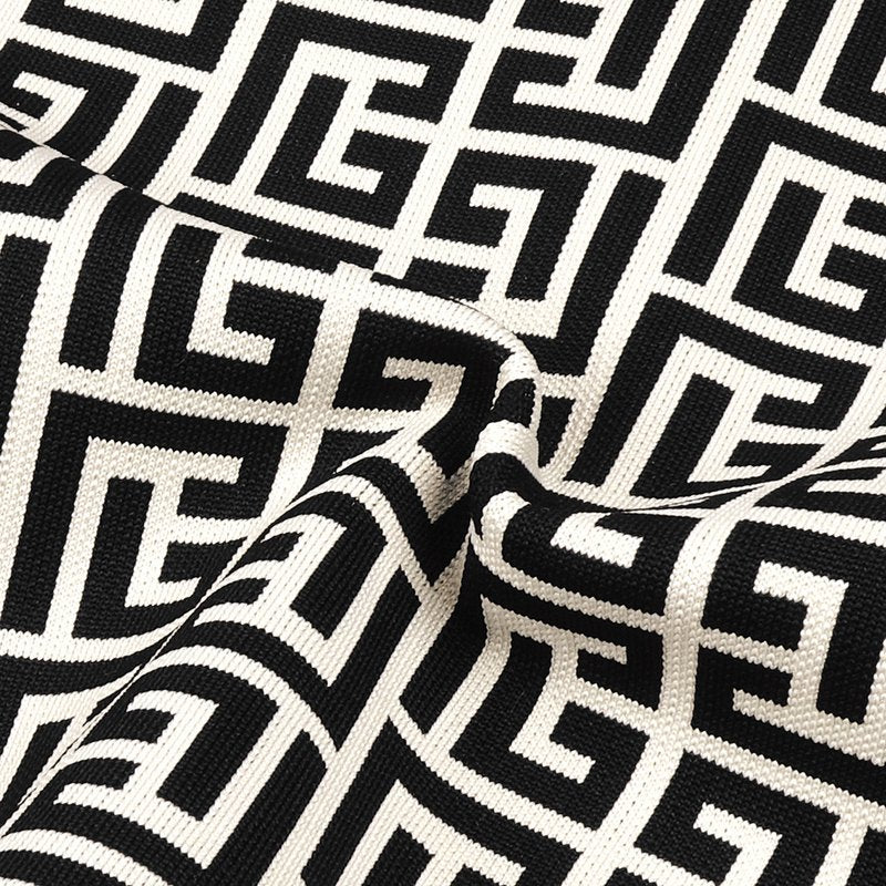 Geometric Print Halter Mini Dress H5709