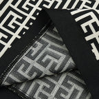 Geometric Print High Neck Mini Dress H3608