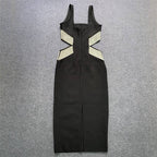 Glitter Cutout Bandage Midi Dress H6209