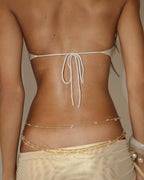 Gold Cutout Halter Maxi Dress H7021