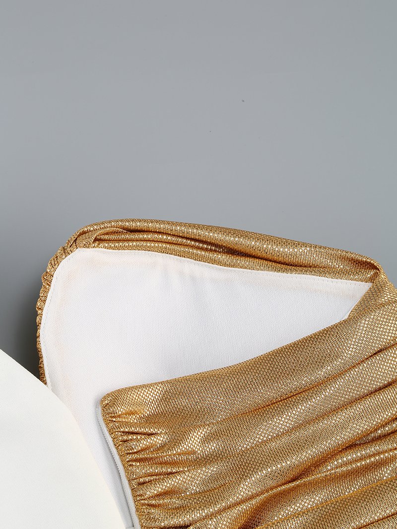 Gold Rose Asymmetric Bandage Dress H6497
