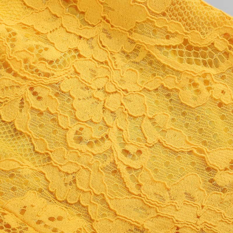 Golden Lace Crop Top & Shorts Set H6838