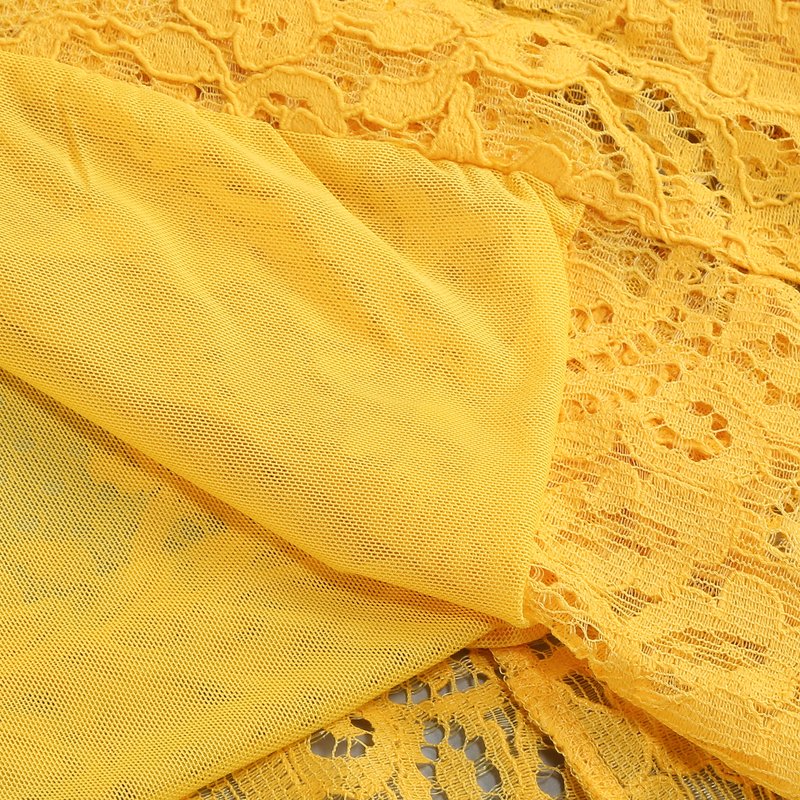 Golden Lace Crop Top & Shorts Set H6838
