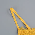 Golden Lace Crop Top & Shorts Set H6838
