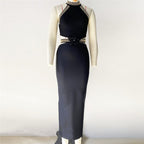 Halter Cutout Velvet Mermaid Gown H6320
